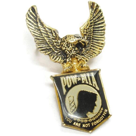 POW-MIA Lapel Pin Vintage Eagle "You Are Not Forgotten" - Picture 14 of 14
